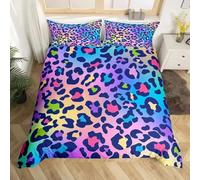 Funda Nórdica 260X240 De Lujo Safari con Estampado de Guepardo para Todas Las Estaciones - Juego de Ropa de Cama con Estampado de Leopardo Degradado Y Colorido para Niños Y Adultos - Funda Nó