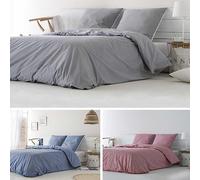 Funda nordica ALGODÓN ORGANICO 100% PERCAL 180 Hilos IZKI Gris 240x220. Incluye Funda nórdica 240x220 + 2 Fundas de Almohada cuadradas 63x63 100% ALGODÓN ORGÁNICO. Certificado Gots.