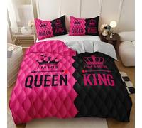 Funda Nordica Cama 105 Amantes Funda Edredon Reyes y Reinas 3 Piezas Ropa de Cama Suave Transpirable - 1 Funda Edredón 180x220 cm y 2 Fundas Almohada 50x75 cm