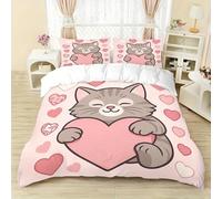 Funda Nordica Cama 105 Amar Funda Nordica 150x200 Gato Conjuntos de Cama Estampado 3D con Cremallera Funda Nórdica Microfibra y 2 Funda de Almohada 50x75 cm