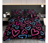 Funda Nordica Cama 105 Amar Funda Nordica 150x200 LíNea Conjuntos de Cama Estampado 3D con Cremallera Funda Nórdica Microfibra y 2 Funda de Almohada 50x75 cm
