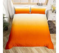 Funda Nordica Cama 105 Gradiente Naranja, Ropa de Cama 200x200 Arte Moderno de Microfibra de Impresos 3D Funda Edredon 200x200 cm y 2 Funda de Almohada 50x75 cm 6895-K