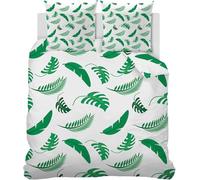 Funda Nordica Cama 105 Hojas de Palmera Tropical, Suave Transpirable Microfibra Ropa de Cama Hojas Reversibles Funda Edredon 200x200 cm, 2 x Funda de Almohada 50x75 cm, 3D Funda de Edredón r.100