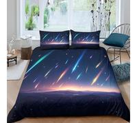Funda Nordica Cama 105 Juvenil Estrella Fugaz Colorida Funda Edredon 200x200 Aurora Fundas Nórdicas Microfibra Ropa de Cama de 3 Piezas con Cremallera y 2 Fundas de Almohada L.514