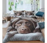 Funda Nordica Cama 105 Labrador Retriever Funda Edredon 200x200 Impresión 3DPerro Doméstico Ropa de Cama Fundas de Edredón Microfibra Suave y 2 Fundas de Almohada 50x75 D/1432