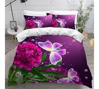 Funda Nordica Cama 105 Mariposa Juego de Funda Edredon en Microfibra para Infantil,Suave 1 Funda Nordica 180x220cm+2 Fundas de Almohada 50x80cm,Fácil de Limpiar