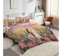 Funda Nórdica Cama 105 óLeo Juego de Ropa de Cama NiñA Fundas Nordicas Microfibra Suavecon, Estampado Moderno 3D - Funda Edredon 200x200 cm + 2 Fundas Almohada 50x80 cm -kK5307