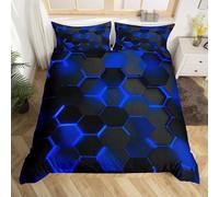 Funda Nórdica Cama 105 Panal Impresión 3D Microfibra Suave Ropa de Cama Formas Geométricas Geniales Funda Edredon 200x200 cm con Cremallera y 2 Fundas de Almohada 50x75 cm i.1162
