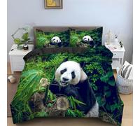 Funda Nórdica Cama 105 Panda Funda Edredon 200x200 Microfibra Suave, Ropa de Cama National Treasure 3 Piezas - Funda Nordica Panda y 2 Funda de Almohada 50x80 con Cremallera