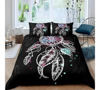 Funda Nórdica Cama 105 Pluma Funda de Edredón 155x200 AtrapasueñOs Ropa de Cama de Microfibra Suave Funda Edredón con Cremallera y 2 Fundas de Almohada 50x75