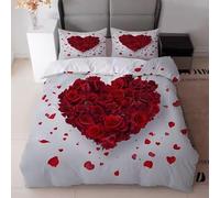 Funda Nordica Cama 105 Rosa, Funda Nordica 150x200 PéTalos, Conjuntos de Cama Estampado 3D con Cremallera, Funda Nórdica Microfibra y 2 Funda de Almohada 50x75 cm