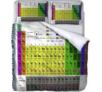 Funda Nordica Cama 105 Tabla Periódica de Elementos Químicos Microfibra 3D Funda Edredon 200 x 220 cm Tema del Campus Ligero Transpirable Ropa de Cama con Cremallera y 2 Fundas de Almohada c-3699