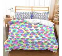 Funda Nordica Cama 135/150 Amar 3D Fundas Nordicas Dibujos Animados 3pcs Ropa de Cama Microfibra Suave Funda Nordica 220 x 240 y 2 Funda de Almohada 50x80 cm