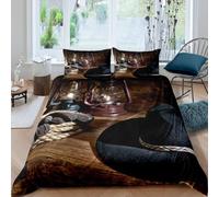 Funda Nordica Cama 135/150 Estilo Retro del Oeste Funda edredon NiñOs y NiñAs 3D Funda Nórdica 220x240 Funda Nordica de Microfibra Suave con Cremallera + 2 Fundas de Almohada 50x75cm b.1823