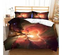 Funda Nordica Cama 135/150 Estrellado 3D Fundas Nordicas Planetas 3pcs Ropa de Cama Microfibra Suave Funda Nordica 220 x 240 y 2 Funda de Almohada 50x80 cm