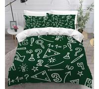 Funda Nórdica Cama 135/150 Fórmula Matemática Impresión 3D Microfibra Suave Ropa de Cama Estilo Moderno Funda Edredon 220x240 cm con Cremallera y 2 Fundas de Almohada 50x75 cm i.1325