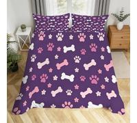 Funda Nordica Cama 135/150 Huesos y Flores 3D Ropa de Cama 220x240 Funda Nórdica 3 Piezas Temática de Dibujos Animados Funda de Edredon de Suave con Cremallera y 2 Fundas de Almohada J.24