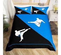 Funda Nordica Cama 135/150 Kárate Japonés 3D Funda Edredón Taekwondo 240x220 cm, Ropa de Cama Ligera y Cómoda Microfibra con Cremallera y 2 Fundas de Almohada Fácil Cuidado M/10028