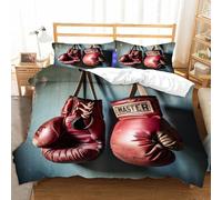 Funda Nordica Cama 135/150 Pelea de Box 3D Fundas Nordicas Deporte Extremo 3pcs Ropa de Cama Microfibra Suave Funda Nordica 220 x 240 y 2 Funda de Almohada 50x80 cm