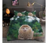 Funda Nordica Cama 135 de 3 Piezas PequeñO Erizo Juego de Ropa de Cama 110gsm Microfibra con Cremallera Lindo Funda Nordico 220x220 cm con 1 Funda de Almohada 50x75cm