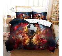 Funda Nórdica Cama 135 Fútbol Americano Ropa de Cama 200x200 cm Trofeo Confortable y Transpirable Microfibra Funda Edredon y 2 Funda de AlmohadaFísica para Adolescentes b.1226