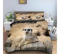Funda Nórdica Cama 135 Gatto Selvatico Funda Edredon 200x220 Microfibra Suave, Ropa de Cama Animales Salvajes 3 Piezas - Funda Nordica Gatto Selvatico y 2 Funda de Almohada 50x80 con Cremallera