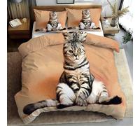 Funda Nordica Cama 135 Minimalista Moderno, Funda Nordica 200x200 Scottish Fold, Fundas Edredon y 2 Fundas de Almohada 50x75 cm, Juego de Cama de Microfibra Cepillada Suave b598