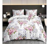 Funda Nordica Cama 135 Ramo Funda Nordica 180x200 Flores Conjuntos de Cama Estampado 3D con Cremallera Funda Nórdica Microfibra y 2 Funda de Almohada 50x75 cm
