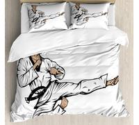 Funda Nordica Cama 135 Taekwondo Microfibra 3D Funda Edredon 220 x 220 cm Kárate Ligero Transpirable Ropa de Cama con Cremallera y 2 Fundas de Almohada b.7826