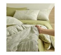 Funda Nordica Cama 150/180/200 Gasa de Algodón de 3 Capas Funda Edredon 220x240/200X230 con Sábana Plana y 2 Fundas de Almohada(220x240-245x270cm)