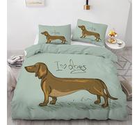 Funda Nordica Cama 150 Adultos Perro Ropa de Cama de 110gsm Microfibra con Cierre de Cremallera, Transpirable Fundas Nordicas 240x220 cm + 2 Fundas de Almohada 50x80 cm