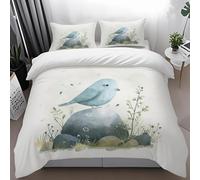 Funda Nordica Cama 150 Animales Azules Grises Colcha 150 Microfibra Colcha Cama con Cremallera Funda Edredon Suave Colchas Cómoda Fundas Nordicas+2 Funda Almohada 50x75cm