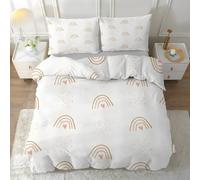 Funda Nordica Cama 150 Arcoíris, Ropa de Cama Amar 3 Piezas - Funda Edredon 220x240 Bohemio de Microfibra Suave con 2 Fundas de Almohada 50x75 cm, con Cremallera Y-240