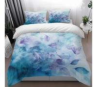 Funda Nordica Cama 150 Azul del Cielo Púrpura Colcha 150 Microfibra Colcha Cama con Cremallera Funda Edredon Suave Colchas Cómoda Fundas Nordicas+2 Funda Almohada 50x75cm