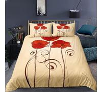 Funda Nordica Cama 150 Flor Amarilla 3 Piezas Juego de Ropa de Cama para Adulto,Suave Funda Edredon en Microfibra,1 Funda de Edredón 240x220cm+2 Fundas de Almohada 50x80cm