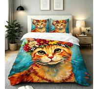Funda Nordica Cama 150 Gatito Amarillo, ZQ9371