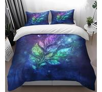 Funda Nordica Cama 150 Hojas Azul Marino Colcha 150 Microfibra Colcha Cama con Cremallera Funda Edredon Suave Colchas Cómoda Fundas Nordicas+2 Funda Almohada 50x75cm