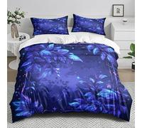 Funda Nordica Cama 150 Hojas Estrella Púrpura Colcha 150 Microfibra Colcha Cama con Cremallera Funda Edredon Suave Colchas Cómoda Fundas Nordicas+2 Funda Almohada 50x75cm
