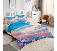 Funda Nórdica Cama 150 JardíN Juego de Ropa de Cama ArcoíRis Fundas Nordicas Microfibra Suavecon, Estampado Moderno 3D - Funda Edredon 220x240 cm + 2 Fundas Almohada 50x80 cm -kK497