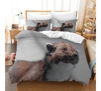Funda Nordica Cama 150, Marta Juego de Cama, Animales Marrón Oscuro Funda Nordica 150x200, 3 Piezas Microfibra Premium Incluye 2 Fundas de Almohada de 50x75cm AK2331
