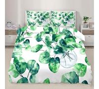 Funda Nordica Cama 150 Planta Medicinal, Juego de Ropa de Cama VegetacióN Funda de Edredón Microfibra con Cremallera, Reversible Suave Funda Nórdica 220x240 cm y Funda de Almohada 50x75 cm
