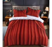 Funda nórdica Cama 150 Rojo Funda edredón 220x220 cm telón de Fondo de Escenario de Teatro Microfibra Suave con 2 Fundas de Almohada 50x75 cm para Dormitorio Adulto y Juvenil