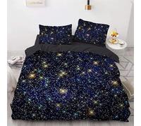 Funda Nordica Cama 180-260x240 cm Cielo Estrellado Fundas de Edredón de Matrimonio Microfibra Adultos, Juego de Ropa de Cama con Cremallera y 2 Fundas de Almohadas 50x75cm