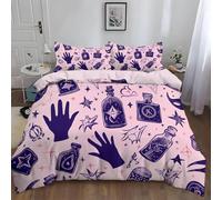 Funda Nordica Cama 180 Botella de Pentáculo 3D Microfibra Suave Ropa de Cama Estilo Retro 3 Pezzi Include 1 Fundas de Edredón 240x260 cm 2 Fundas de Almohada 50x75cm U.300