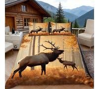 Funda Nordica Cama 180 Ciervo 3D Fundas Nordicas Botanica 3pcs Ropa de Cama Microfibra Suave Funda Nórdica 260x240 y 2 Funda de Almohada 50x80 cm