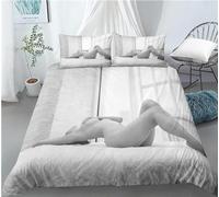 Funda Nordica Cama 180 Dama Funda Edredon Microfibra Ropa de Cama Arte Sensual Fundas Nórdicas 260x240 cm con 2 Fundas de Almohada 50x75 cm con Cremallera I.2352