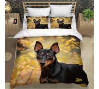 Funda Nordica Cama 180 Doberman Pinscher Funda Edredon Microfibra Ropa de Cama Animales y Mascotas Adorables Fundas Nórdicas 260x240 cm con 2 Fundas de Almohada 50x75 cm con Cremallera F.3942