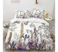 Funda Nordica Cama 180 Flor 3D Imprimiendo Juego de Ropa de Cama con Cremallera,1 Funda de Edredón 260x240cm+2 Fundas de Almohada 50x80cm,para Familias y Adult