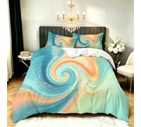 Funda Nordica Cama 180 Fluido Remolino 3D Ropa de Cama Microfibra Suave Arte Abstracto Funda de edredón 240x260 cm con Cremallera y 2 Funda de Almohada 50x75 para Cama Doble N.35