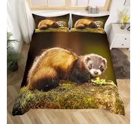 Funda Nordica Cama 180 Hurón Fundas de Edredon 260x240 Estampado 3D Animales Salvajes Funda Nórdica Microfibra Hurón Juvenil Set Ropa de Cama 3 Piezas a.5261